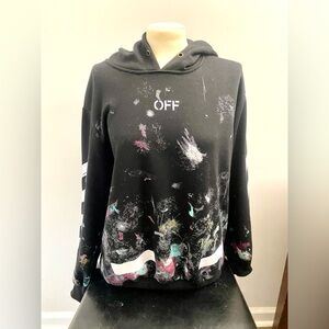 Off-White Galaxy Brush Paint Splatter Hoodie Size XXL Read Description